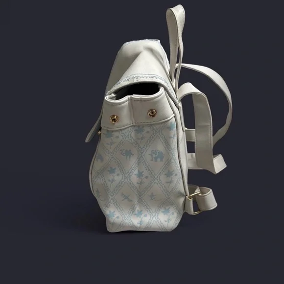 Danielle Nicole Cream Backpack with Blue Floral Accent - Picture 2 of 5
